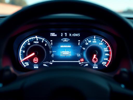 Digital dashboard displaying live telemetry data, boost levels visible